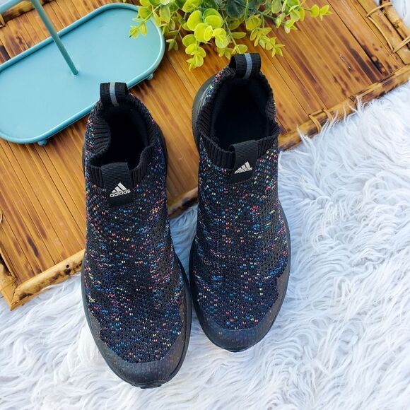 Adidas | Rapidarun Unisex  Black Slip-on with Multicolored Speckles - Picture 12 of 12